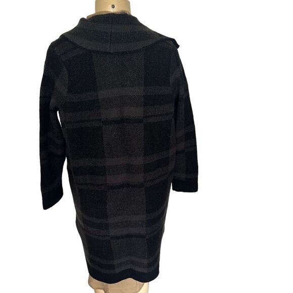 TORRID Grey Plaid Longline Cardigan Coat Size Medium 10 - Picture 3 of 6